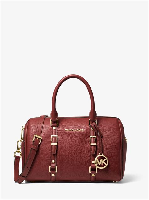 michael kors bedford legacy medium logo satchel|Bedford Legacy Medium Pebbled Leather Duffle Satchel.